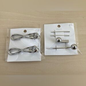 Chic Silver-Toned Hair Accessories